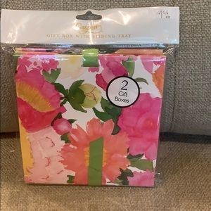 2 FOOD GRADE GIFT BOXES BY CASPARI PEONI